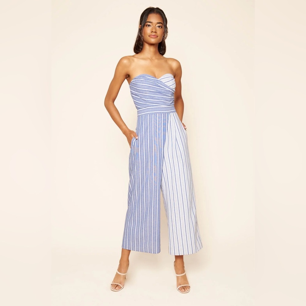 Sugarlips Leo Striped Strapless Jumpsuit size S